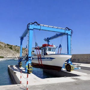 Heavy Duty Marine Travel Lift 35 Ton 75 Ton For Charter Boat Fleet Handling Work With Chain Hoist System Option